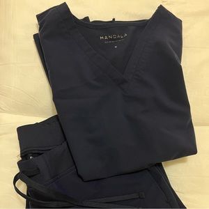 Mandala scrub medium set, color navy